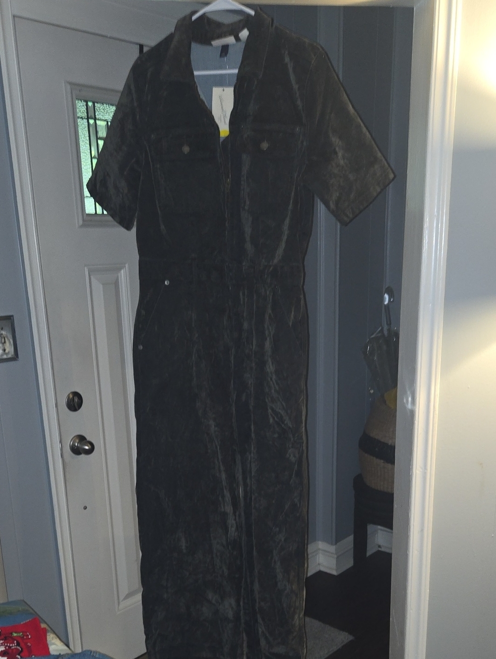 Olive Denim Jumpsuit